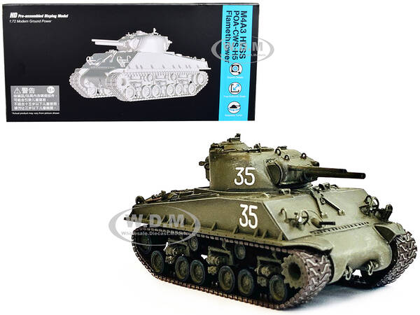 United States M4A3 HVSS POA-CWS-H5 Flamethrower Tank Olive Drab 35 \