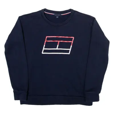 TOMMY HILFIGER Mens Sweatshirt Blue Crew Neck XS