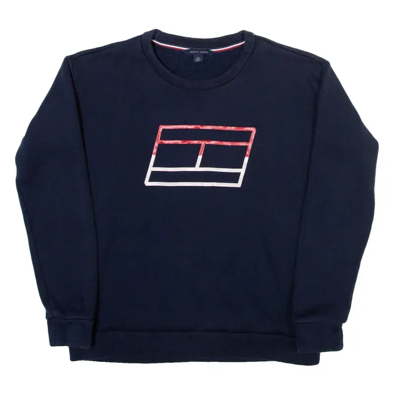 TOMMY HILFIGER Mens Sweatshirt Blue Crew Neck XS