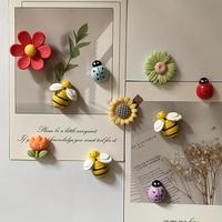 Cartoon Design Fridge Magnet, 10pcs/set Cute Resin Magnetic Fridge Sticker, Decorative Sticker for Home Kitchen Office