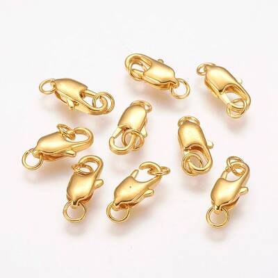 Brass Lobster Claw Clasps