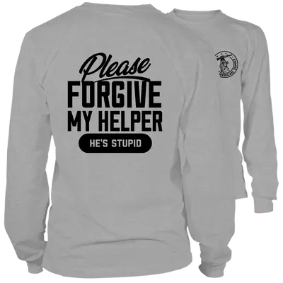 My Helper - Long Sleeve Heather Gray Shirt