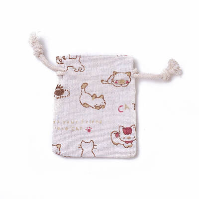 Burlap Kitten Packing Pouches