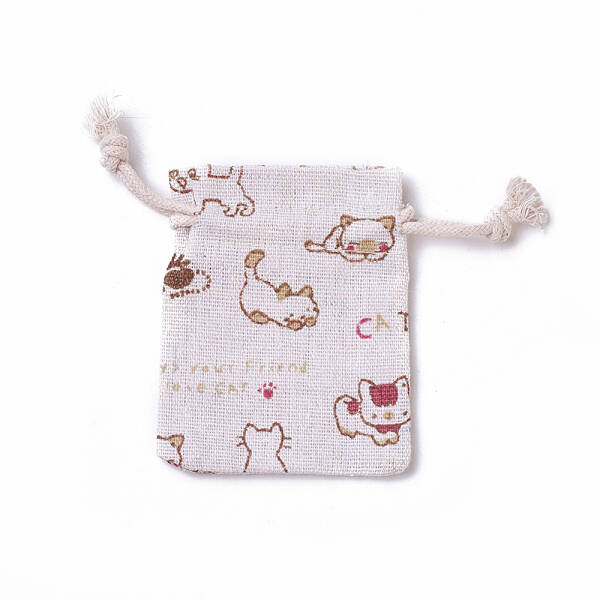 Burlap Kitten Packing Pouches