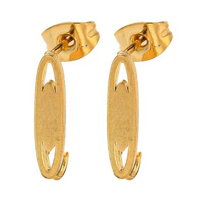 Ion Plating(IP) 304 Stainless Steel Stud Earring Findings