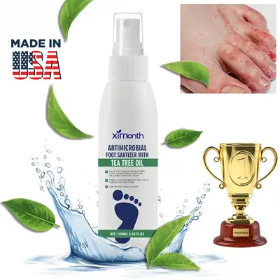 Tea Tree Oil Foot Spray – Odor Relief, Antifungal & Moisturizing with Aloe & Tea Tree Oil, Fast-Dry, Dermatologist-Tested ,...
