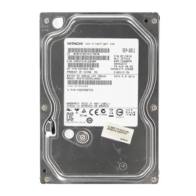 639708-001 HP 250GB 7200RPM SATA 6Gb/s 3.5-Inch Hard Drive