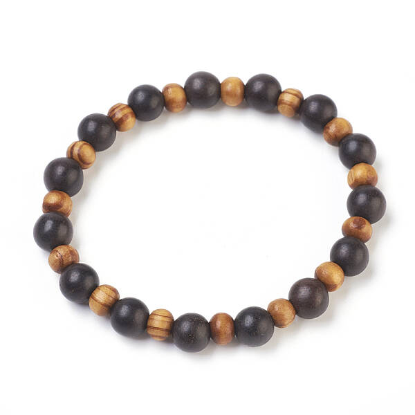 Natural Sandalwood Stretch Bracelets