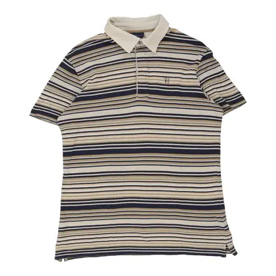 Trussardi Striped Polo Shirt - Medium Beige Cotton
