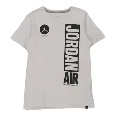 Age 12-14  Jordan Spellout T-Shirt - Large White Cotton