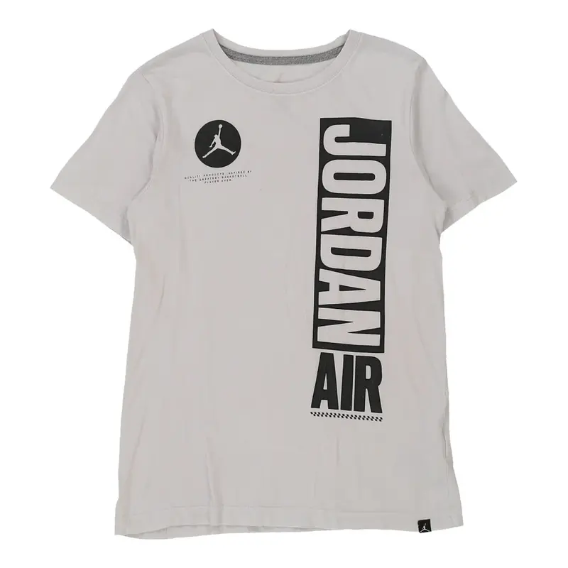 Age 12-14  Jordan Spellout T-Shirt - Large White Cotton
