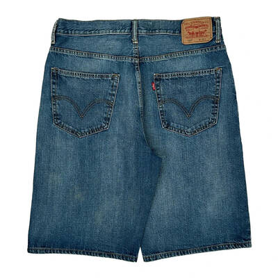569 Levis Baggy Denim Shorts - 34W 11L Blue Cotton