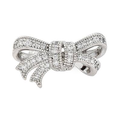 Brass Micro Pave Clear Cubic Zirconia Fold Over Clasps