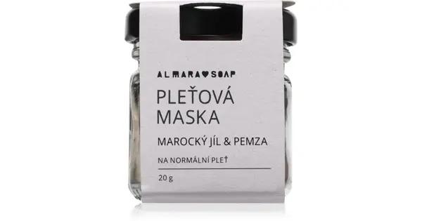 Almara Soap Moroccan Clay & Pumice Exfoliating Face Mask For Normal Skin 20 G