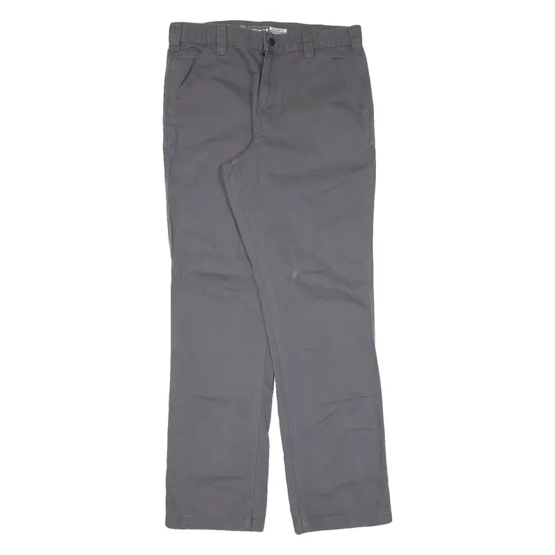 CARHARTT IRR Workwear Mens Trousers Grey Relaxed Straight W33 L33