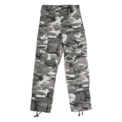 P.G. WING Camouflage Cargo Mens Trousers Grey Regular Straight W30 L32