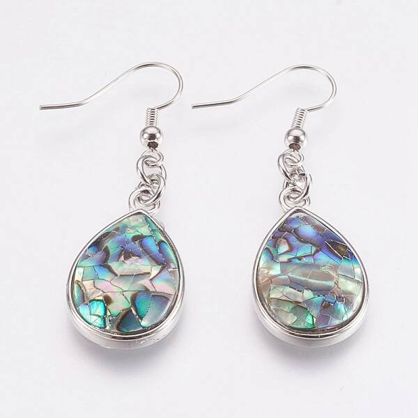 Natural Abalone Shell/Paua Shell Dangle Earrings