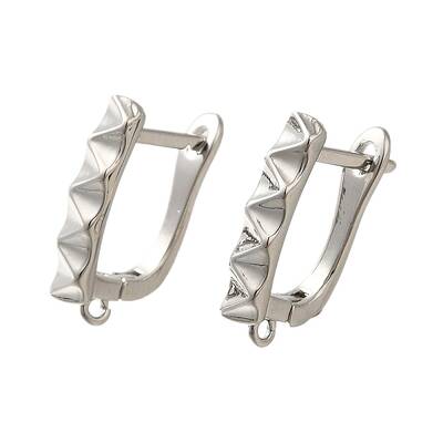 Rack Plating Brass Hoop Earring Findings