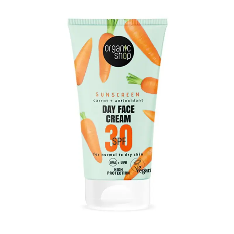 Crema viso giorno alla carota Organic Shop SPF 30 50 ml