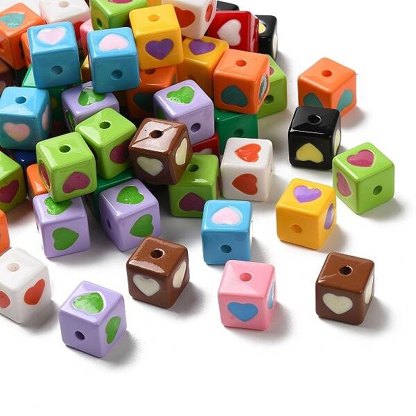 Opaque Enamel Acrylic Beads