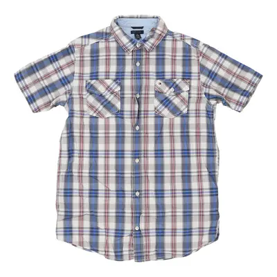 Age 18. Tommy Hilfiger Short Sleeve Shirt - XL Blue Cotton