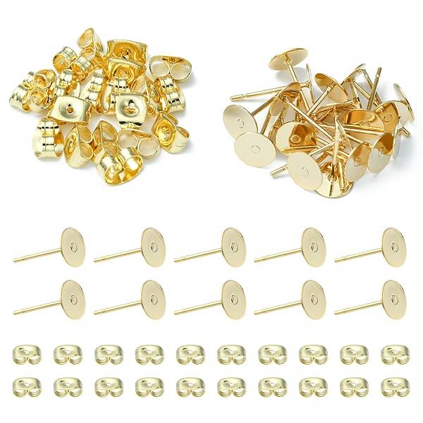 20Pcs 304 Stainless Steel Stud Earring Findings