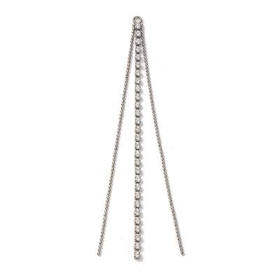 Brass Micro Pave Clear Cubic Zirconia Big Pendants