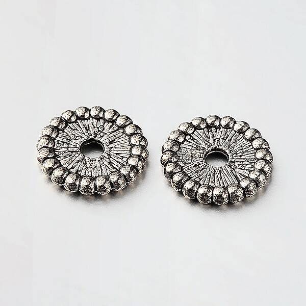 Disc Tibetan Style Alloy Spacer Beads