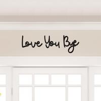 Wooden Wall Hanging Sign, 1 Set Love You Bye Wall Decor, Wall Art Decor for Home Living Room Bedroom, Home Decor, Room Decor,...