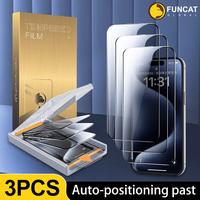 FUNCAT  [3PCS] Screen Protector Cabin;  For iphone 16/15/14/13/12 Dust Free, Bubble Free, Precise Fit, 【3pcs +A Reusable Ca...