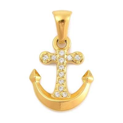 Ion Plating(IP) 304 Stainless Steel Micro Pave Cubic Zirconia Pendants