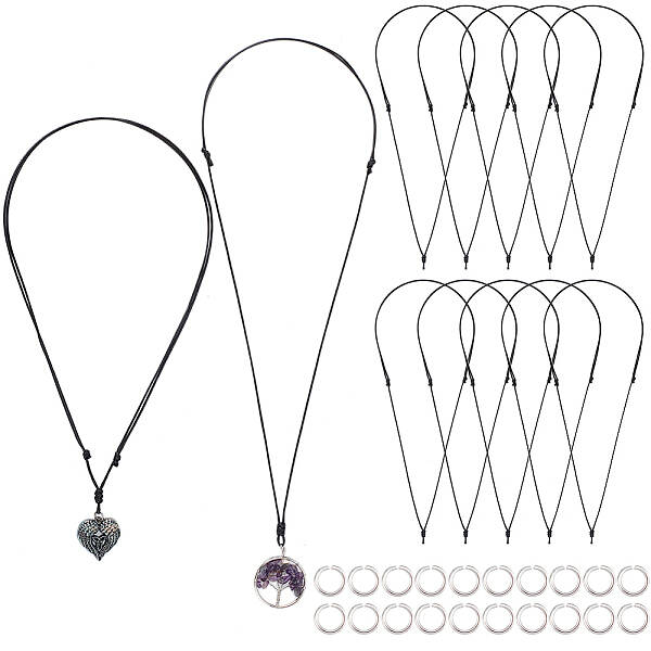 20Pcs Adjustable Korean Waxed Polyester Cord Necklace Making