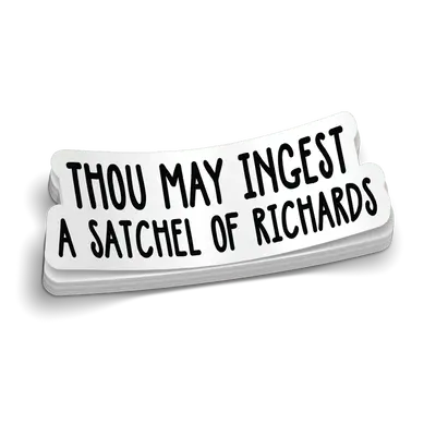Satchel Of Richards Hard Hat Decal