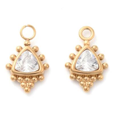 304 Stainless Steel Rhinestone Pendants