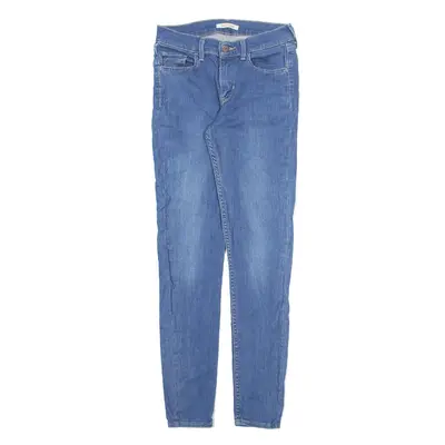LEVI'S 710 Jeans Blue Denim Regular Skinny Stone Wash Womens W24 L30