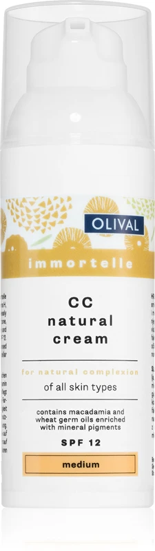 Olival Immortelle Natural CC cream moisturizing SPF 12 medium color 50 ml