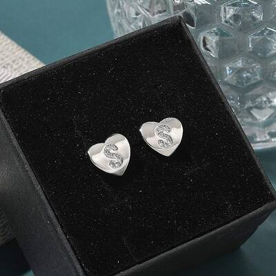 Rack Plating Brass Micro Pave Clear Cubic Zirconia Stud Earrings
