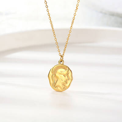 Stainless Steel Knight Helmet Pendant for Women's Daily Wear