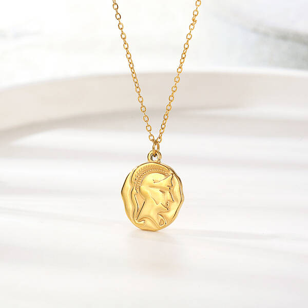 Stainless Steel Knight Helmet Pendant for Women's Daily Wear