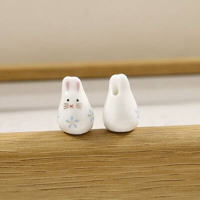 Handmade Porcelain Beads with Cartoon Painted