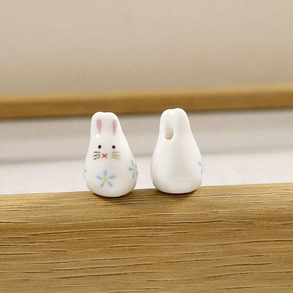 Handmade Porcelain Beads with Cartoon Painted