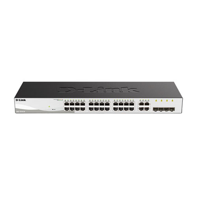 D-Link DGS-1210-28 | DGS-1210 Series 24 x Ports 1GBase-T + 4 x Ports Combo RJ-45/SFP Layer 2 Managed 1U Rack-Mountable Gigabi...