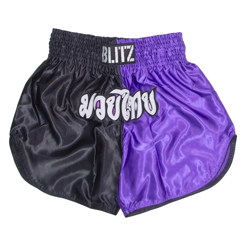 BLITZ Martial Arts Mens Sports Shorts Purple Colourblock XL W30