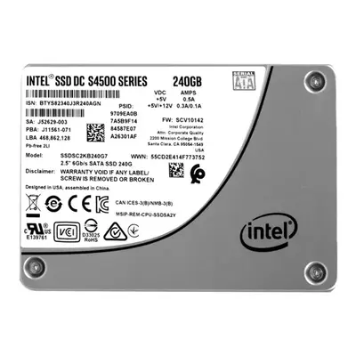 Intel SSDSC2KB240G7 | DC S4500 240GB Triple-Level Cell SATA 6Gb/s 2.5-Inch Solid State Drive