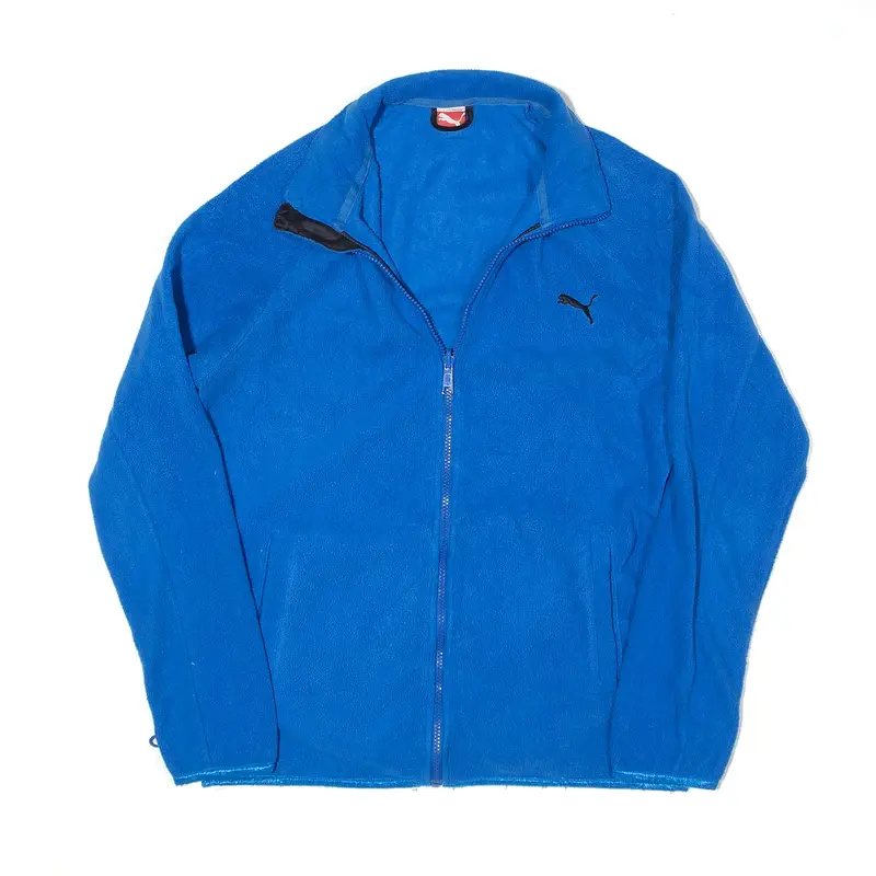 PUMA Jacket Blue Fleece Mens L