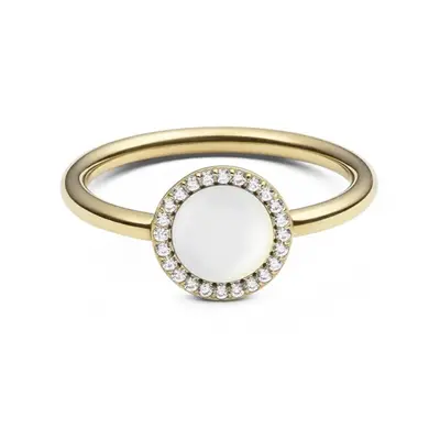 Daniel wellington Audrey DW0040129 Gold Ring with Mother of Pearl and Crystals - Circumference: 54 mm