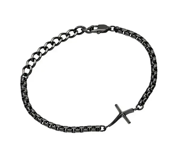 Breil Bracciale A Catena Con Croce Per Uomo Bx Tj3641