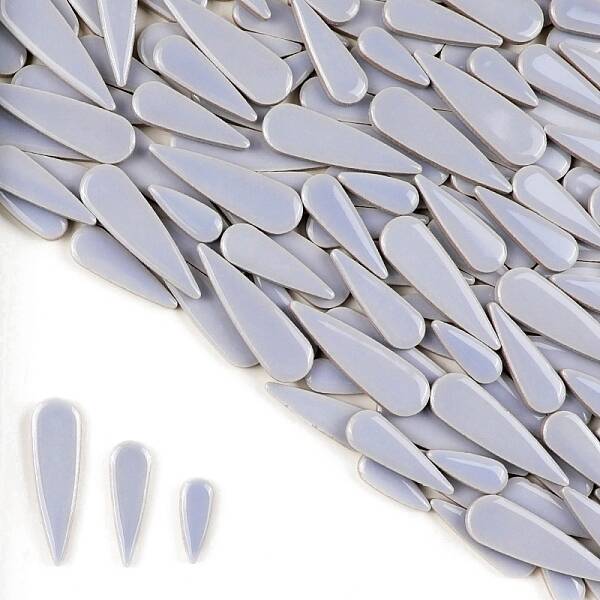 3 Styles Teardrop Shape Porcelain Mosaic Tiles
