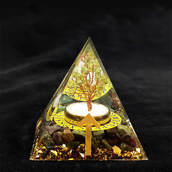 Viking Rune Symbol-God of War Orgonite Pyramid Resin Display Decorations
