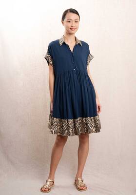 Dress 330491 Navy-Blue-Gold | Color: NAVY BLUE GOLD | Size: S